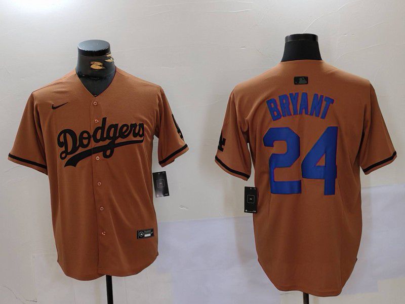 Men Los Angeles Dodgers #24 Bryant army green joint name 2024 Nike MLB Jersey style 4->->